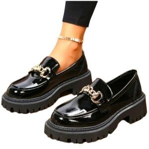 Trendy Comfortable platform Loafers sz 8